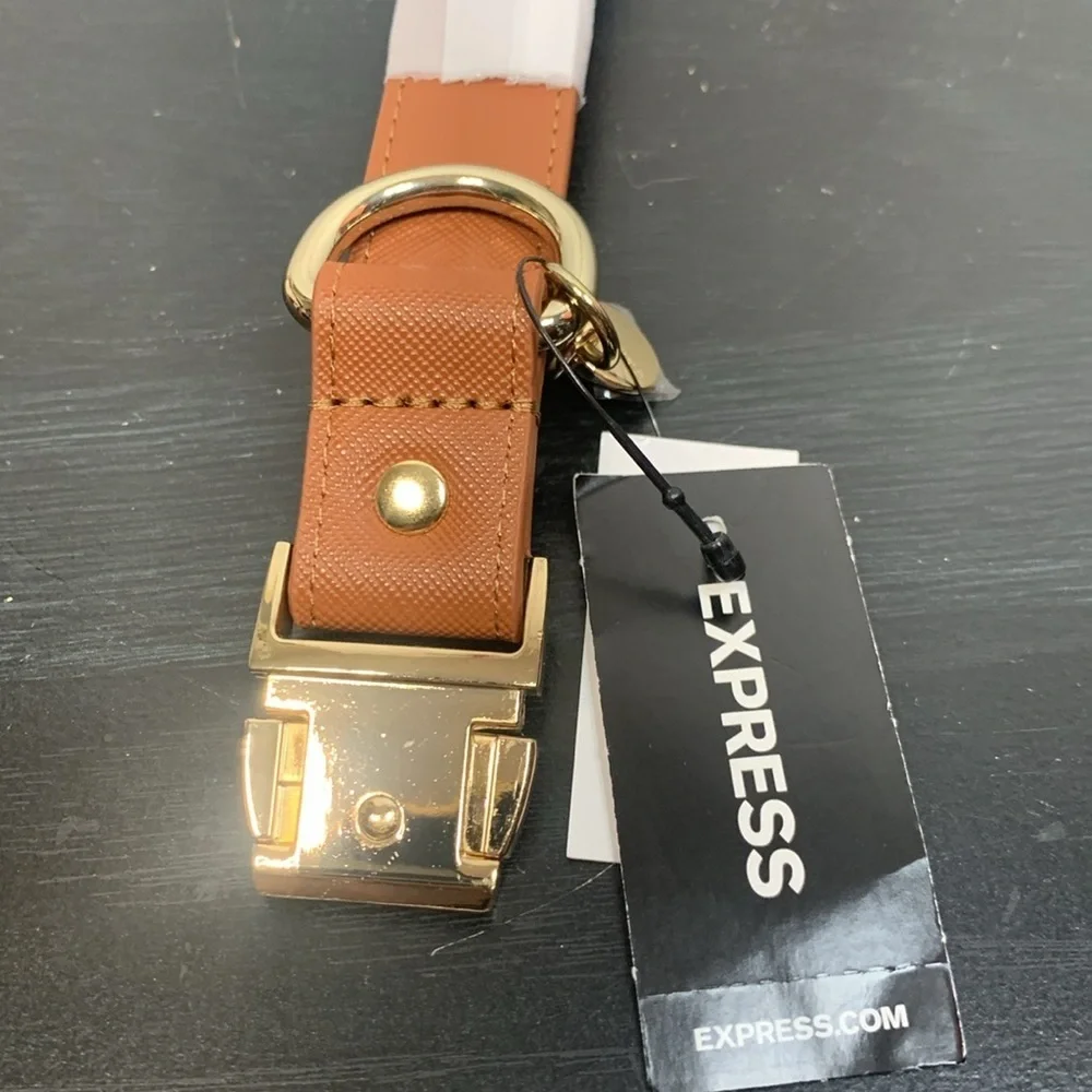 Express Tan Faux Leather XS Dog Collar- NWT